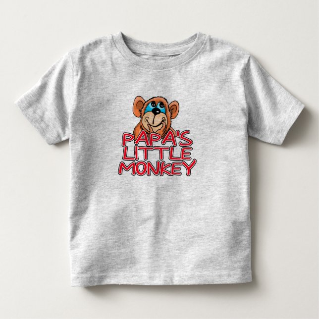 Camiseta De Bebé El pequeño mono de papá (Anverso)