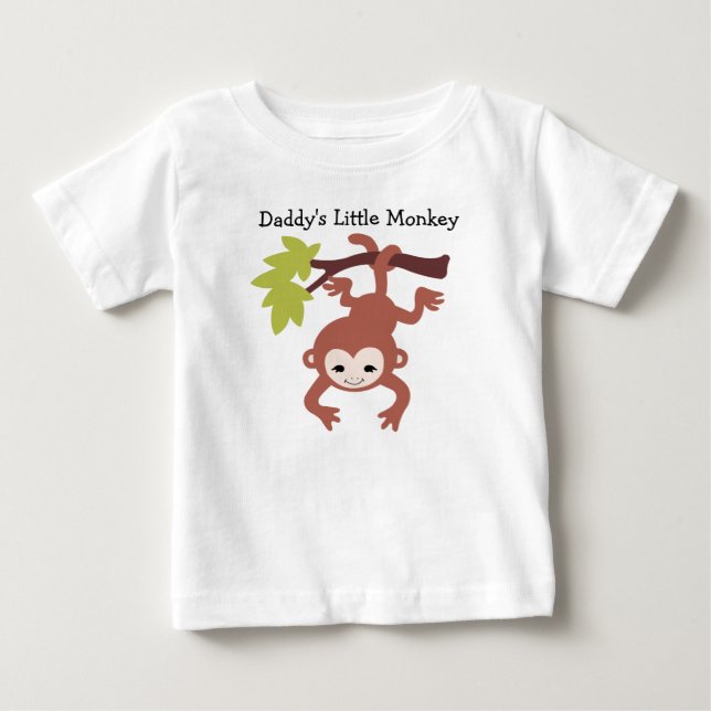 Camiseta De Bebé El pequeño mono de papá (Anverso)