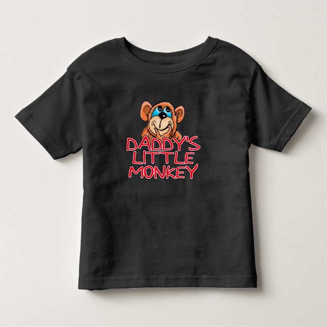 Camiseta De Bebé El pequeño mono de papá (Anverso)