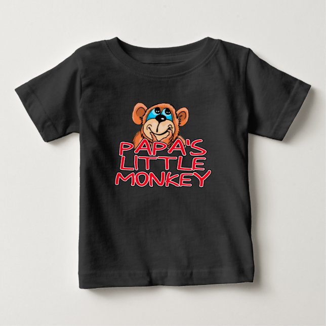 Camiseta De Bebé El pequeño mono de papá (Anverso)