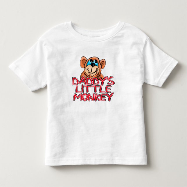 Camiseta De Bebé El pequeño mono de papá (Anverso)