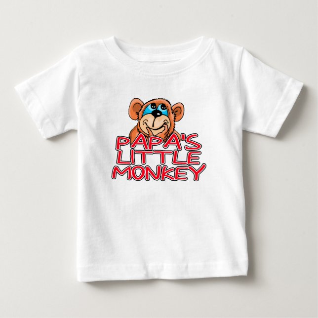 Camiseta De Bebé El pequeño mono de papá (Anverso)