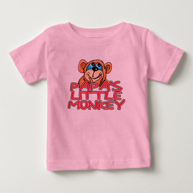 Camiseta De Bebé El pequeño mono de papá (Anverso)