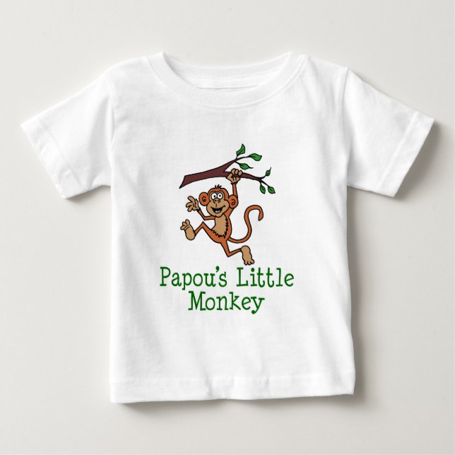 Camiseta De Bebé El pequeño mono de Papou (Anverso)