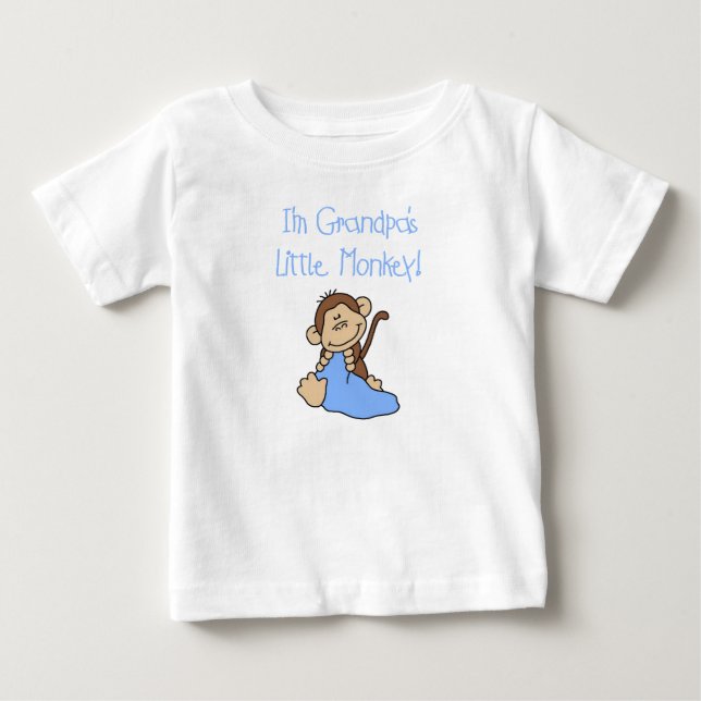 Camiseta De Bebé El pequeño mono del abuelo (Anverso)