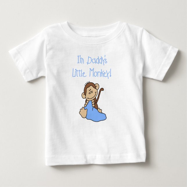 Camiseta De Bebé El pequeño mono del papá (Anverso)