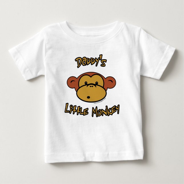 Camiseta De Bebé El pequeño mono del papá (Anverso)