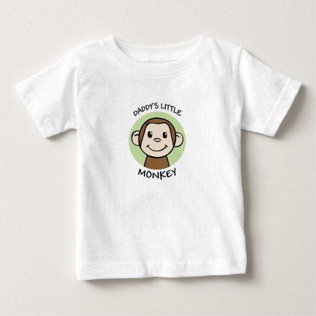 Camiseta De Bebé El pequeño mono del papá (Anverso)