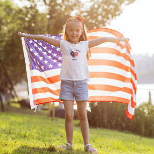 Camiseta De Bebé "El pequeño patriota de Dios" niños 4 de julio cam