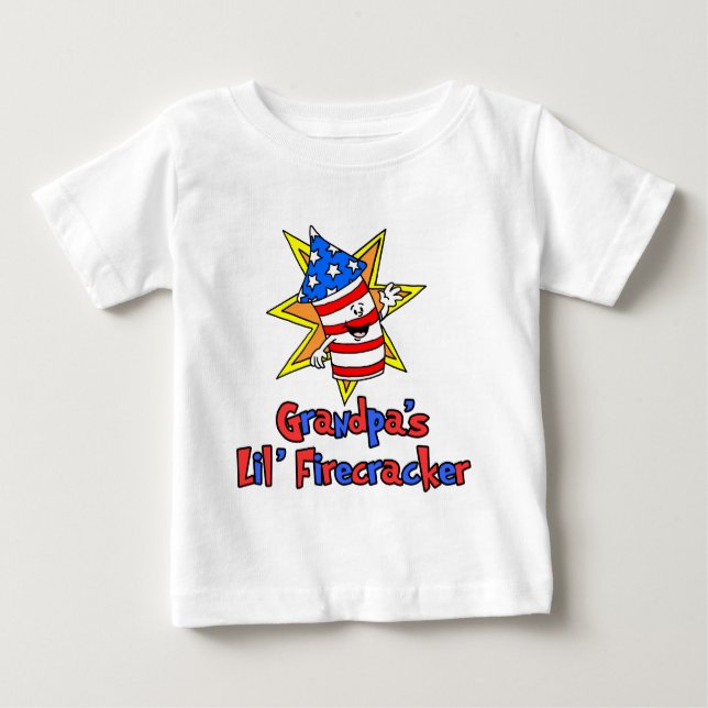 Camiseta De Bebé El pequeño petardo del abuelo (Anverso)