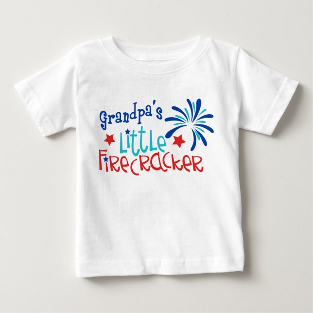 Camiseta De Bebé El pequeño petardo del abuelo (Anverso)