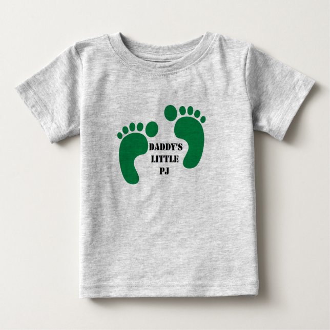 Camiseta De Bebé El pequeño PJ de papá (Anverso)