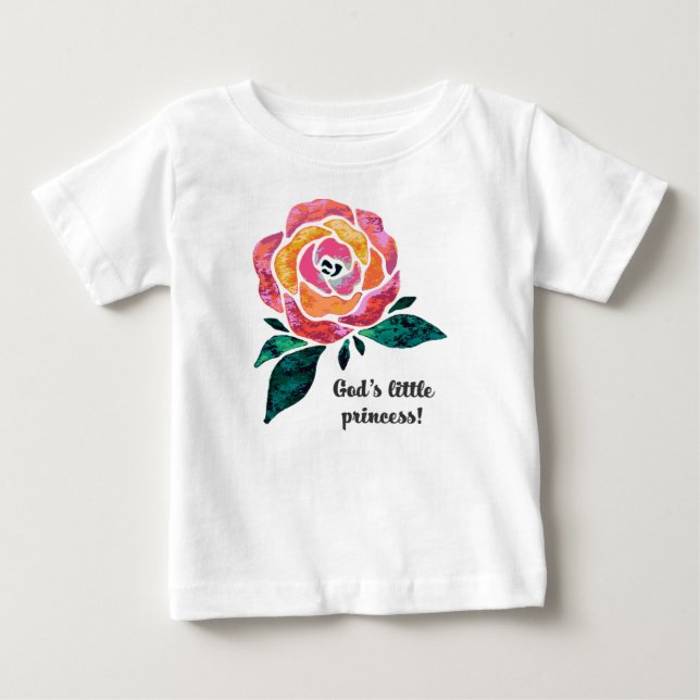Camiseta De Bebé El pequeño Princesa de Dios, pequeño niño moderno  (Anverso)