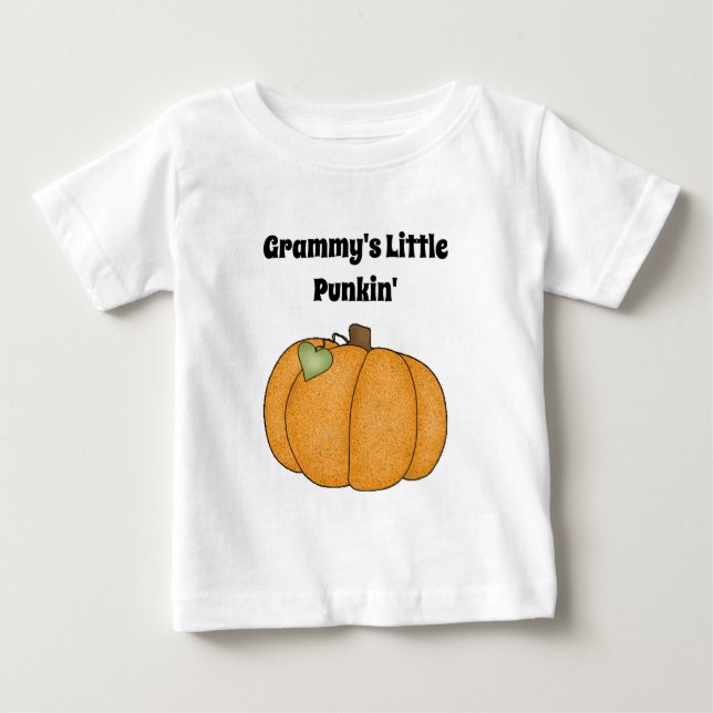 Camiseta De Bebé El pequeño punkin de Grammy (Anverso)