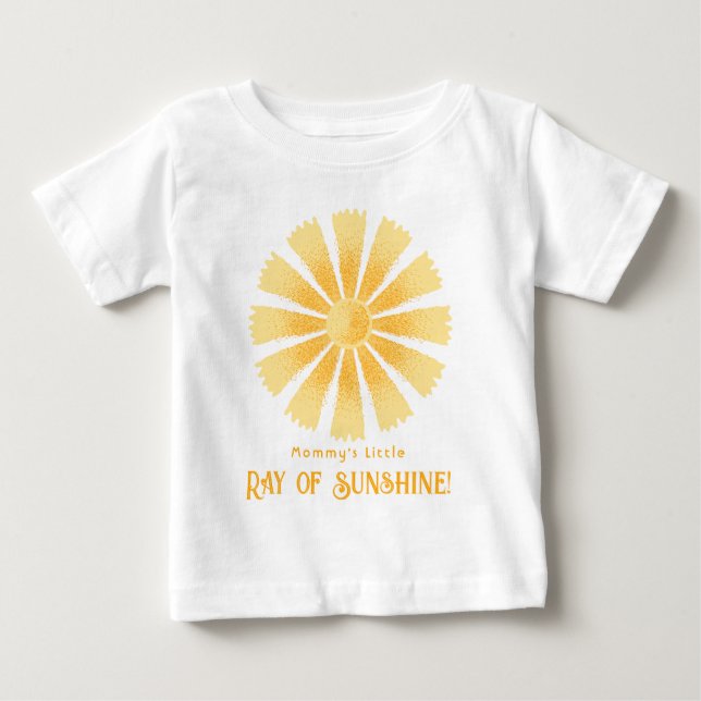 Camiseta De Bebé El pequeño rayo de sol de mamá (Anverso)
