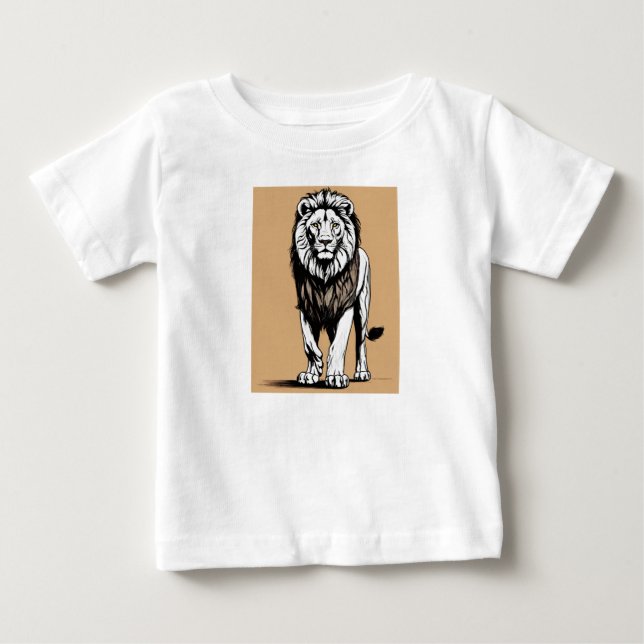 Camiseta De Bebé El pequeño rey de la selva (Anverso)