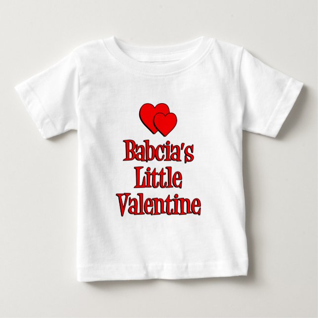 Camiseta De Bebé El pequeño San Valentín de Babcia (Anverso)