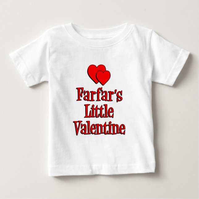 Camiseta De Bebé El pequeño San Valentín de Farfar (Anverso)