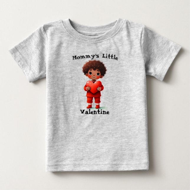 Camiseta De Bebé El pequeño San Valentín de mamá (Anverso)