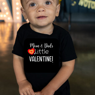 Camiseta De Bebé El pequeño San Valentín de mamá y papá cortó el co