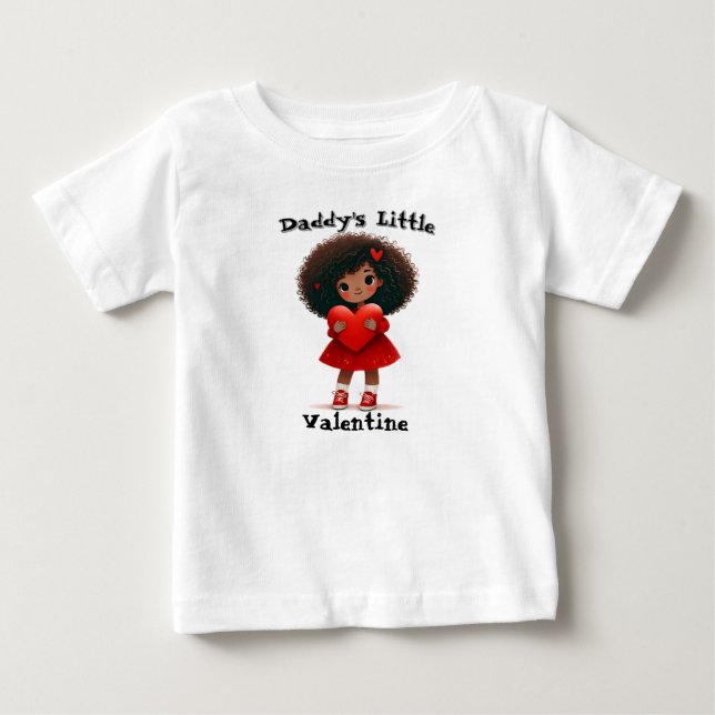 Camiseta De Bebé El pequeño San Valentín de papá (Anverso)