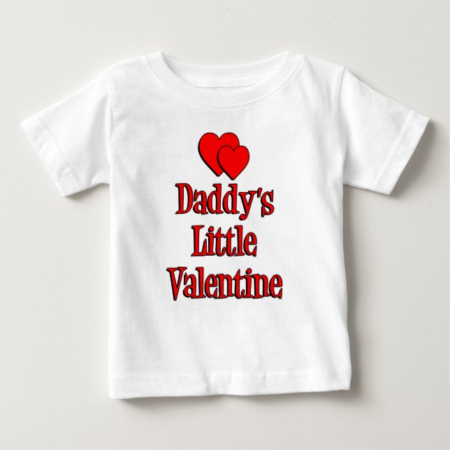 Camiseta De Bebé El pequeño San Valentín de papá (Anverso)