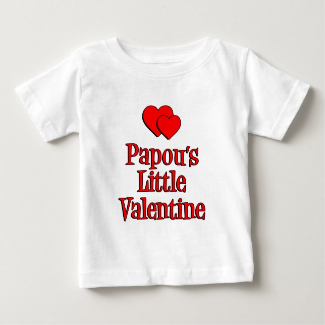 Camiseta De Bebé El pequeño San Valentín de Papou (Anverso)