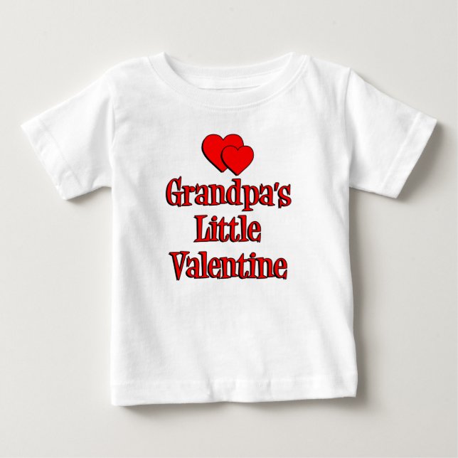 Camiseta De Bebé El pequeño San Valentín del abuelo (Anverso)