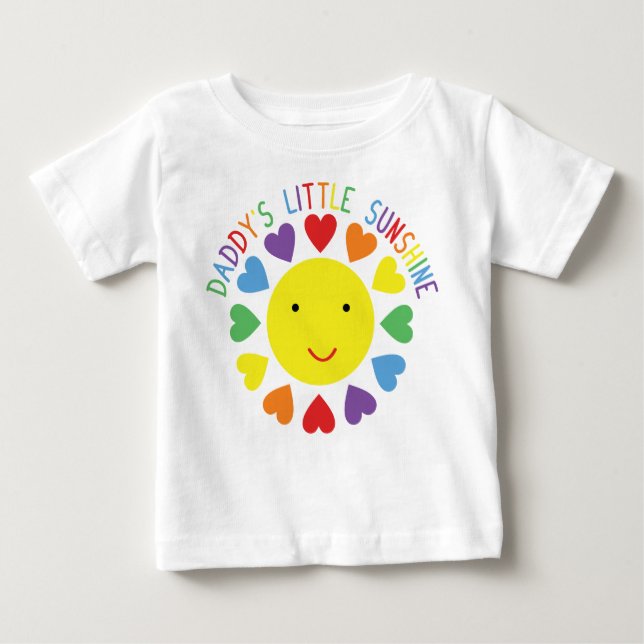 Camiseta De Bebé El pequeño sol de papá (Anverso)