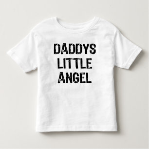 Camiseta De Bebé El pequeño texto Ángel-Back de papá con las alas t