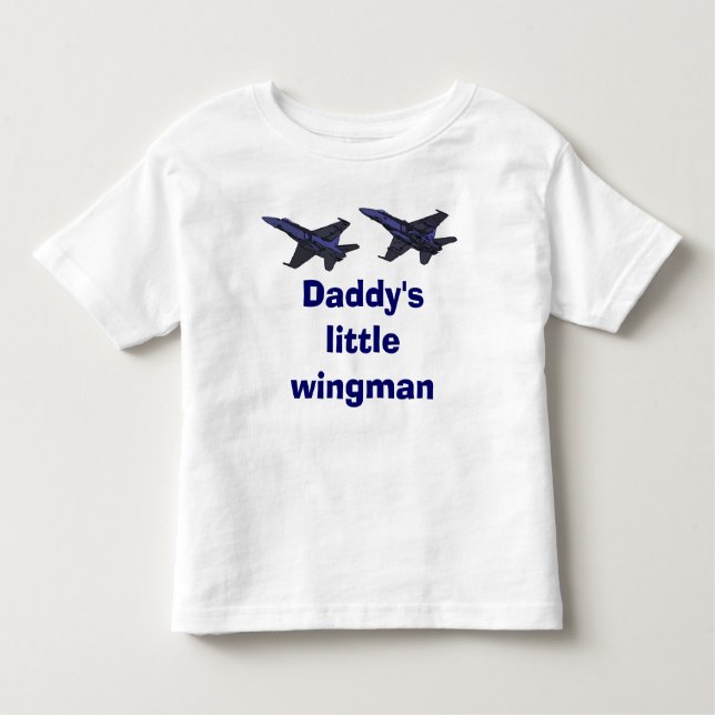 Camiseta De Bebé El pequeño Wingman del papá (Anverso)