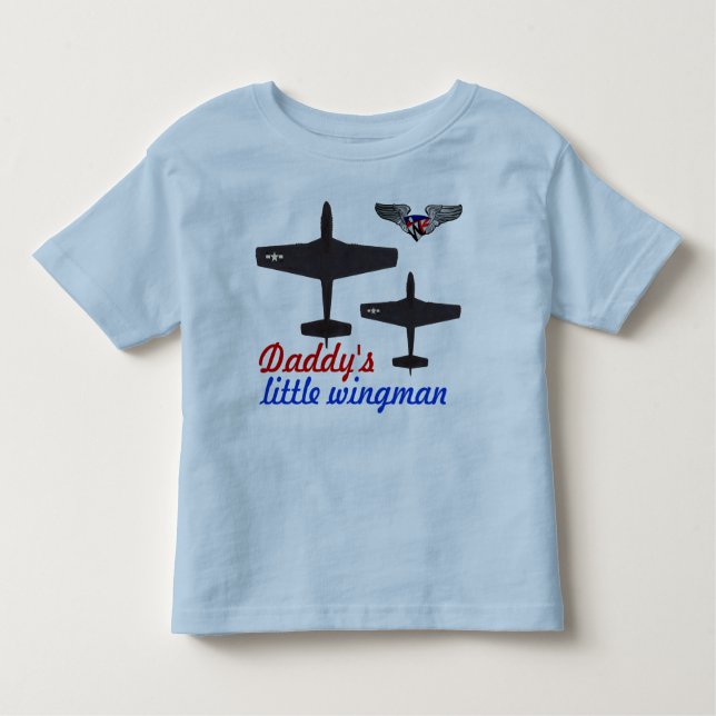 Camiseta De Bebé El pequeño wingman del papá (Anverso)