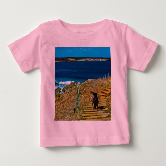 Camiseta De Bebé El Perro Cresto Chino Roba Teddy, (Anverso)