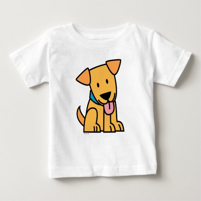 Camiseta De Bebé El perro de perrito del labrador retriever sienta (Anverso)