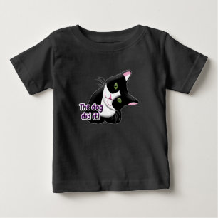 Camiseta De Bebé El perro lo hizo Cat