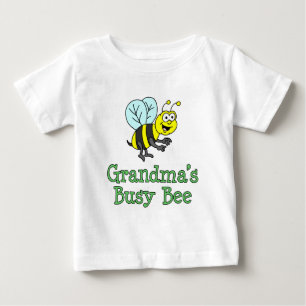 Camiseta De Bebé El Personalizado de abeja ocupada de la abuela