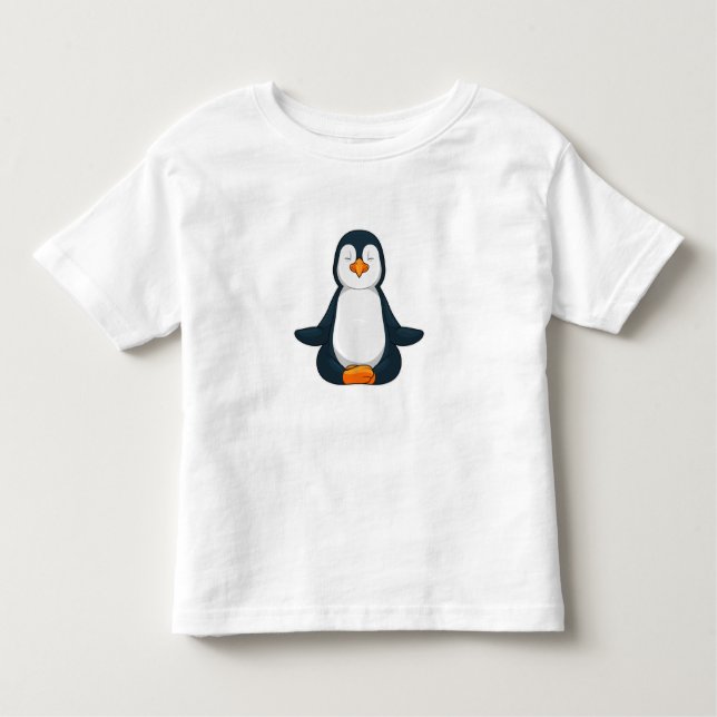 Camiseta De Bebé El pingüino en el gimnasio del yoga (Anverso)