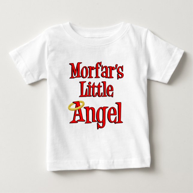 Camiseta De Bebé El poco ángel de Morfar (Anverso)