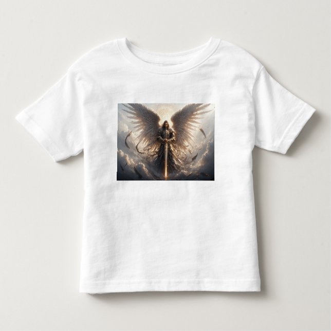 Camiseta De Bebé El poderoso St Michael el Archangel Toddler Tee (Anverso)