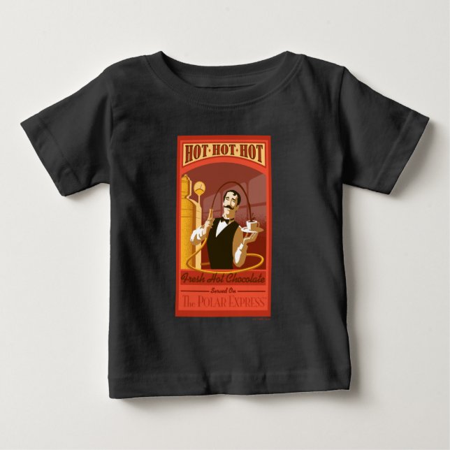 Camiseta De Bebé El Polar Express | Arte de cosecha de chocolate ca (Anverso)