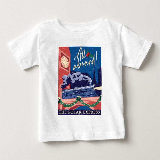 Camiseta De Bebé El Polar Express - ¡Todos a bordo! (Anverso)
