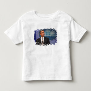 Camiseta De Bebé El presidente Barack Obama hace un anuncio