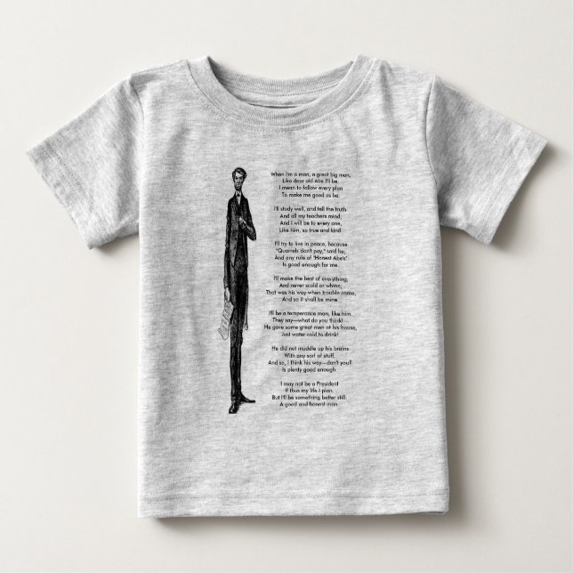 Camiseta De Bebé El presidente superior Abraham Lincoln Cute la rim (Anverso)