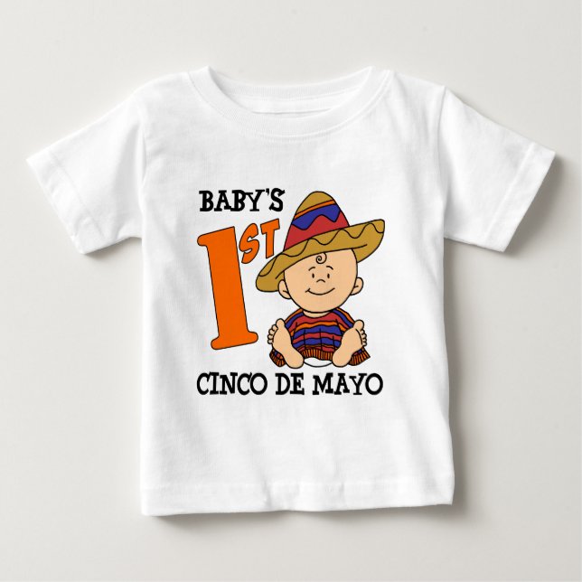 Camiseta De Bebé El primer Cinco De Mayo del Bebé (Anverso)