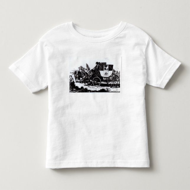 Camiseta De Bebé El primer coche de correo, 1784 (Anverso)