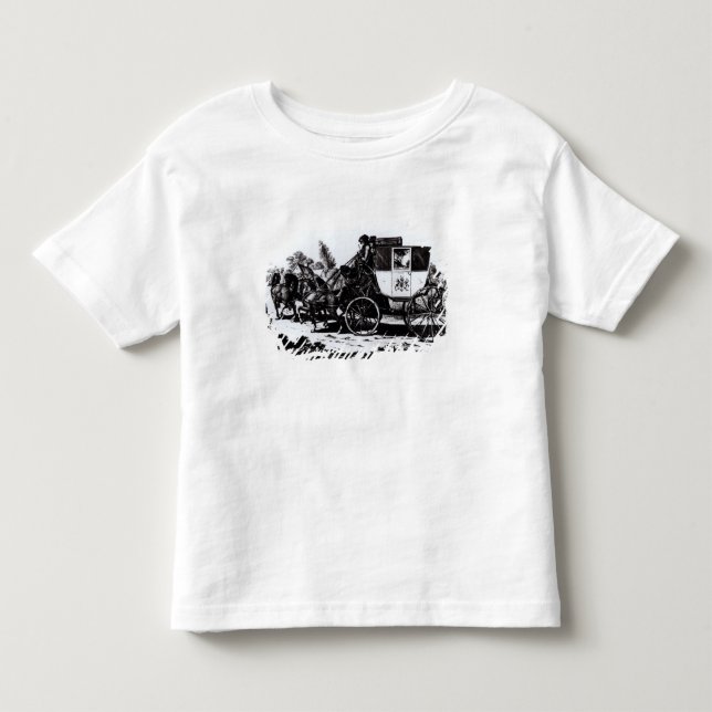 Camiseta De Bebé El primer coche de correo, 1784 (Anverso)