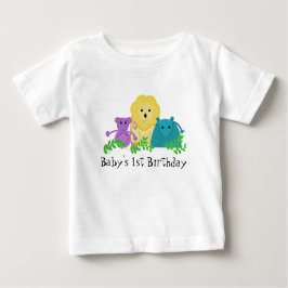 Camiseta De Bebé El primer cumpleaños de un bebé zoológico