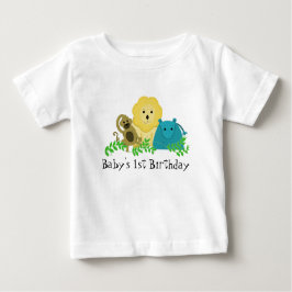 Camiseta De Bebé El primer cumpleaños de un bebé zoológico