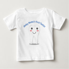 Camiseta De Bebé El primer diente del bebé personalizado