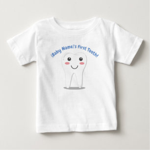 Camiseta De Bebé El primer diente del bebé personalizado